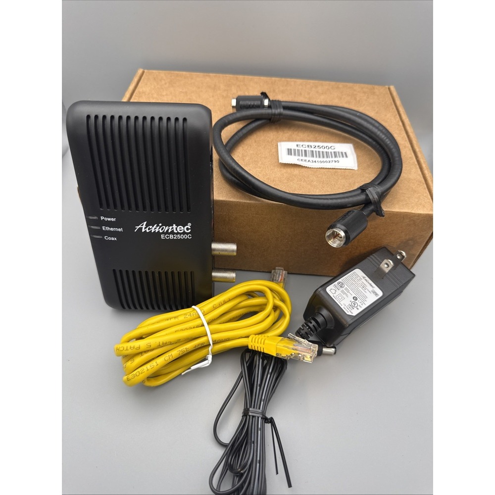 New Actiontec ECB2500C MoCA Network Adapter Coax to Ethernet NEW Open Box